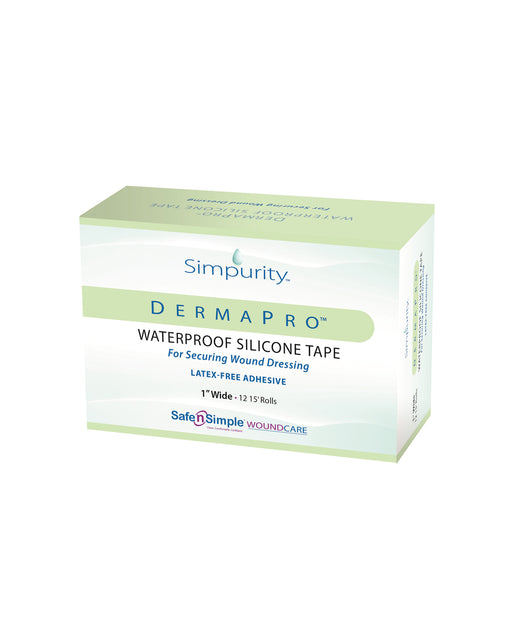 Safe n Simple DermaPro Silicone Waterproof Ostomy Tape 1" x 15'  (1 Roll)