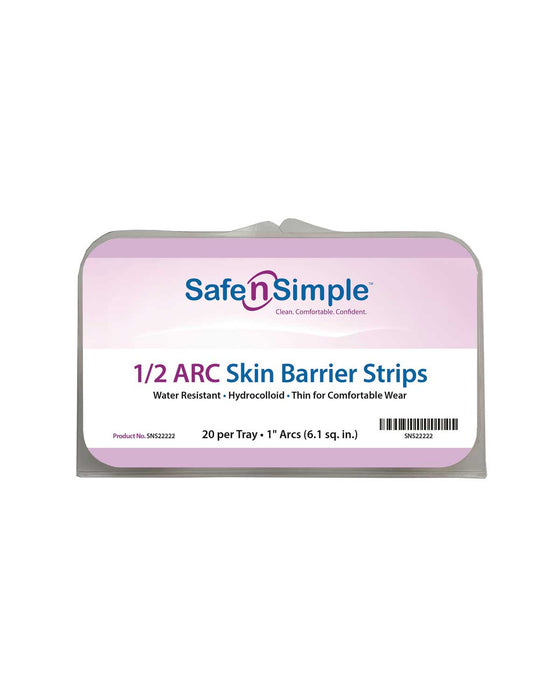 Safe n Simple Skin Barrier Half Circle 1" Largeur (20/paquet)